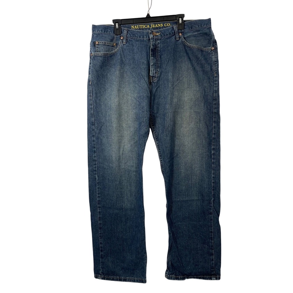 Vintage Nautica Jeans Co Relaxed Fit Mens 38x32 Blue Medium Wash Denim Pants‎